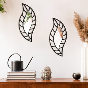 Roowest two piece mirrors brighten living rooms when hung horizontally or vertically