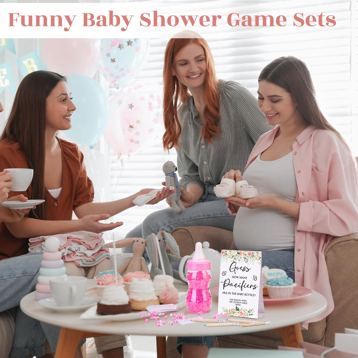 Roowest pink gift kit for gender reveal party favors