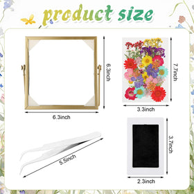 Roowest pressed dried flowers add vibrant color to a handmade craft