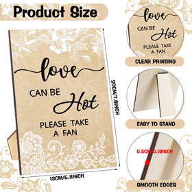 Roowest 16.5 cm square fans, easy to hold for guests