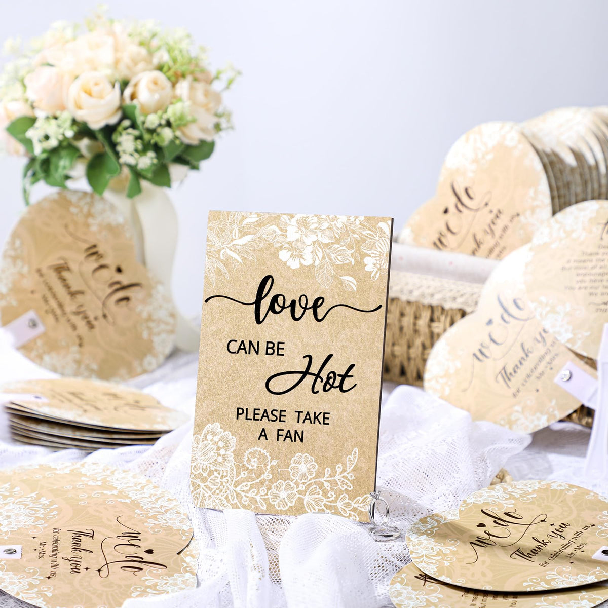 Roowest wooden table sign complements wedding decor with clear guest instructions