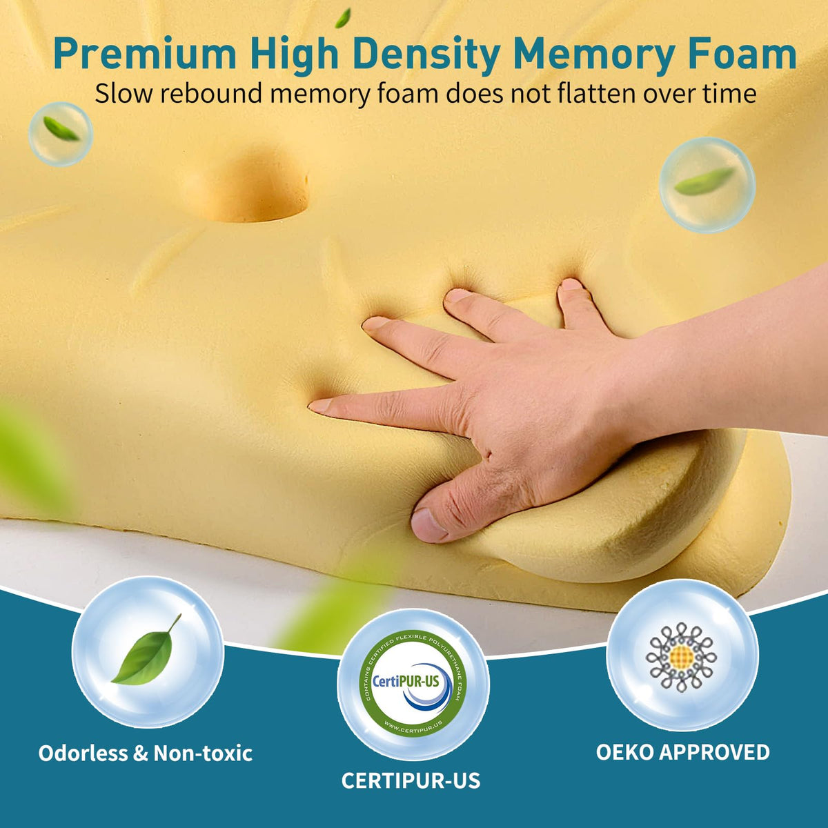 ROPU Cervical Pillow contour support aids neck alignment for side sleepers.