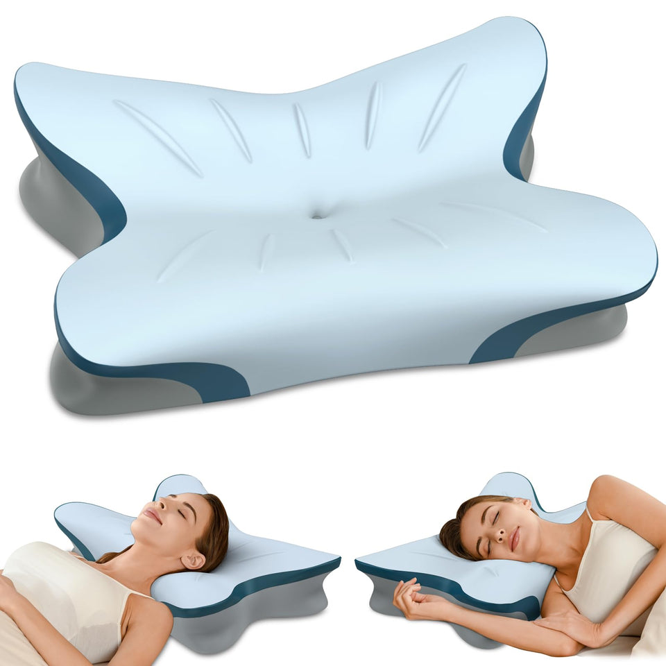 ROPU Cervical Pillow with dual-height design for customizable neck support.