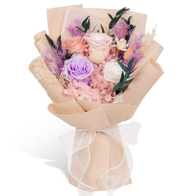 Rosaura preserved flowers bouquet pink – long-lasting color for elegant home décor.