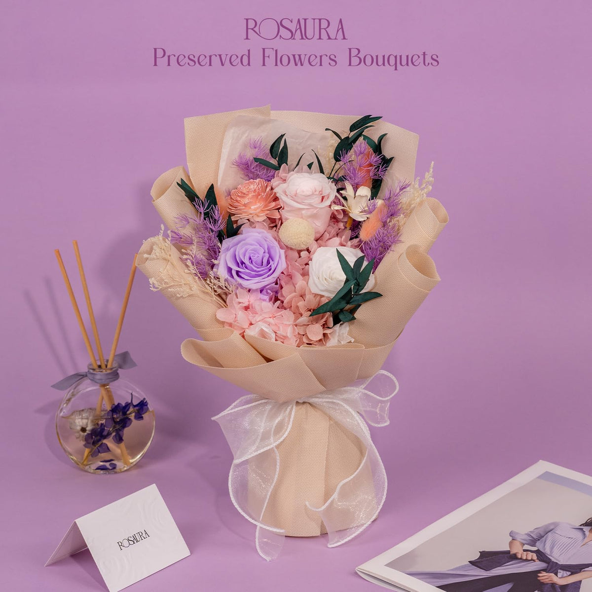 Rosaura wedding aisle pink preserved flowers timeless accents for celebrations.