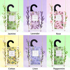 Rose Cottage mint scented sachet hanging for a refreshing space
