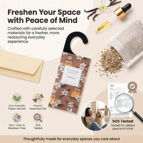 Rose Cottage Vanilla pouch for closet scent and shoe odor elimination.