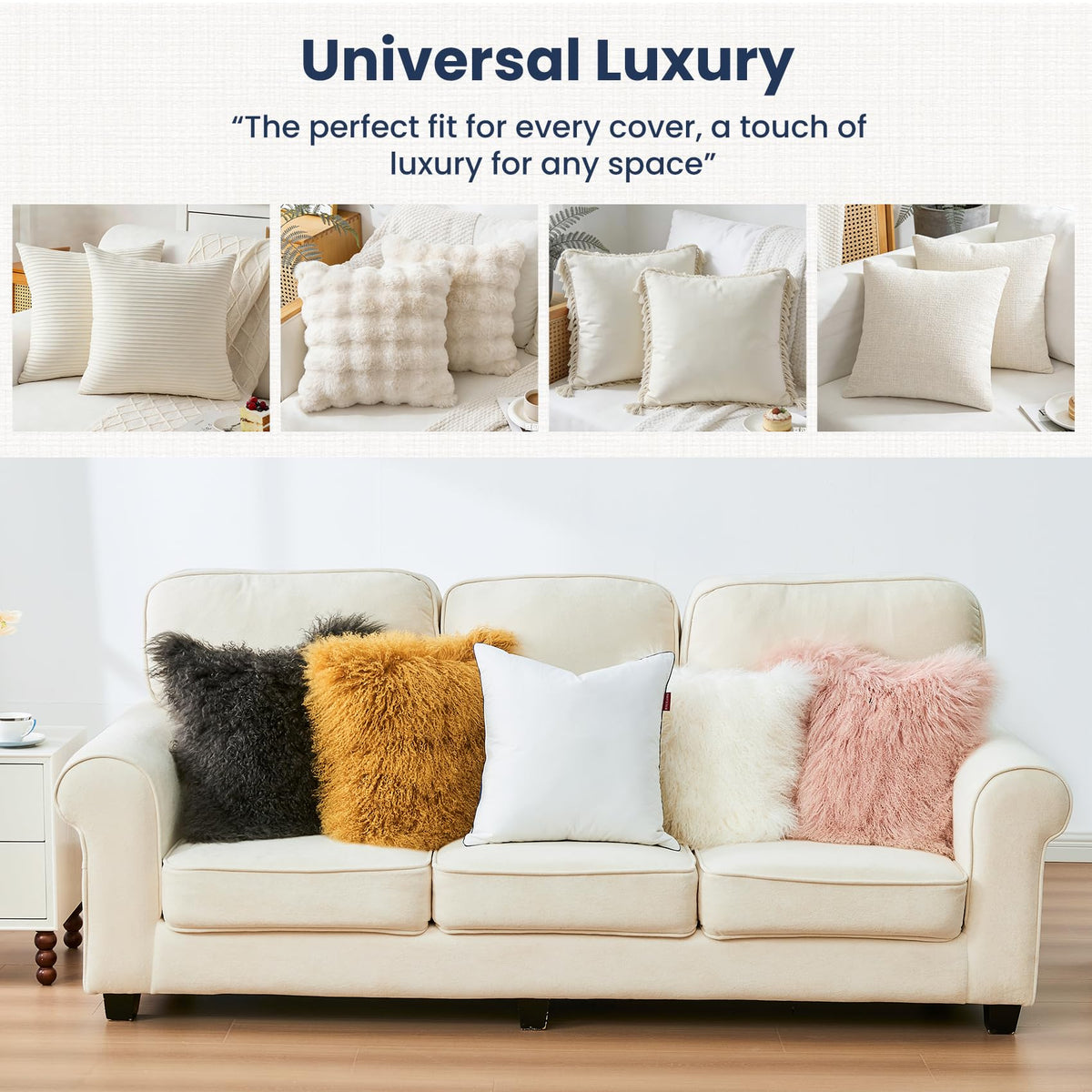 ROSE FEATHER 20x20 insert delivering cozy cushioning for cushions