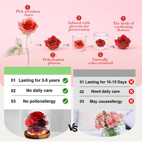 Roseeluxee 3-5 year durability makes a lasting keepsake you can cherish.