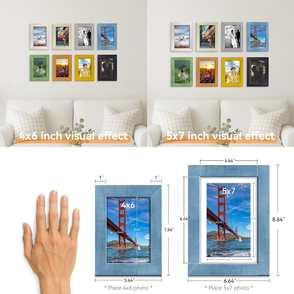 RoseEmber frames featuring easy-back fasteners for quick photo swaps