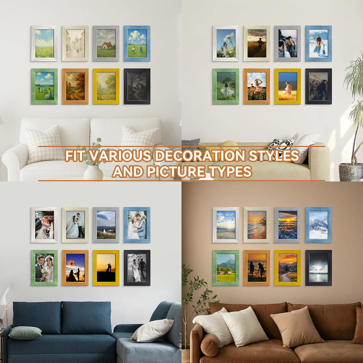 RoseEmber frames shown on wall and desk for a versatile gallery
