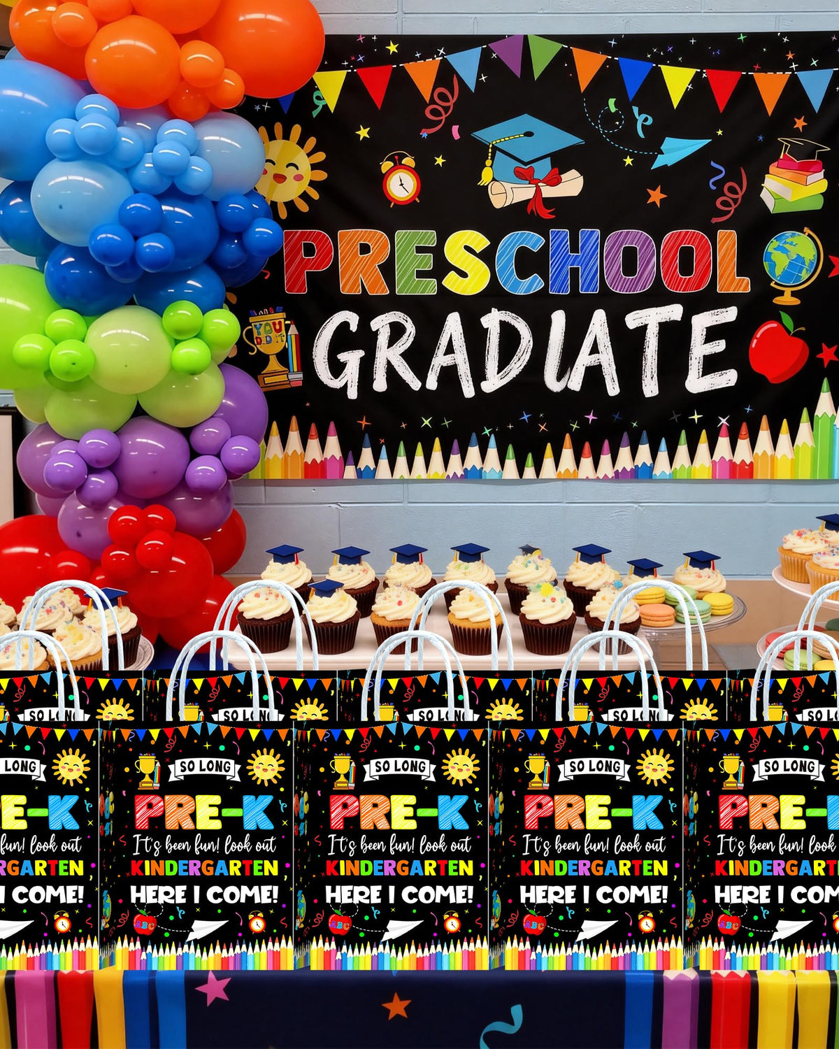 Roselush vibrant colors on bags help decorate and delight young graduates