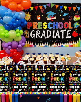 Roselush vibrant colors on bags help decorate and delight young graduates
