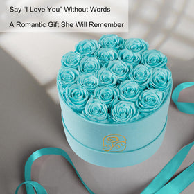Rosemoir gift box opened reveals a romantic setup for a special moment.