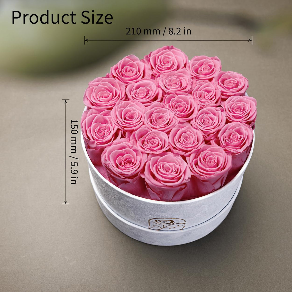 Rosemoir luxury velvet gift box showcasing preserved roses for special occasions.