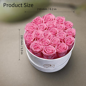 Rosemoir luxury velvet gift box showcasing preserved roses for special occasions.