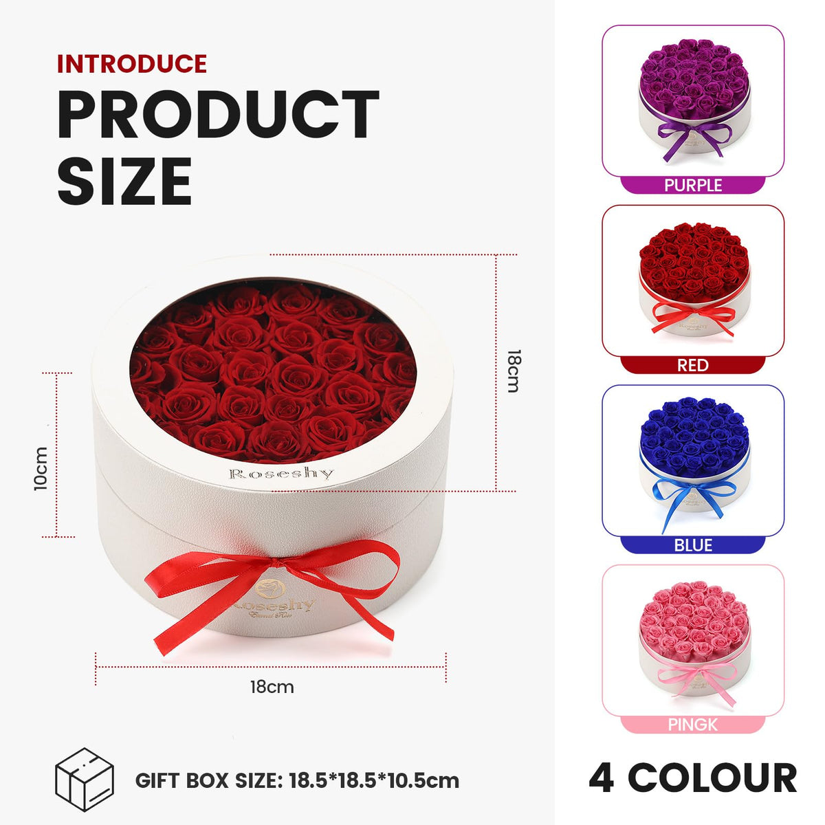Roseshy velvet gift box with window creates a premium display.