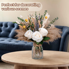 RoseTalk artificial flowers in vase provide long lasting, low maintenance decor.