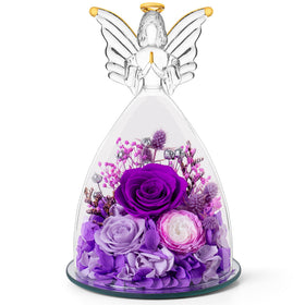 RoseValley Mothers Day rose forever preserved in a glass angel display