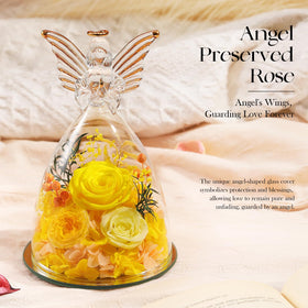 RoseValley preserved rose in dome, full view for elegant display