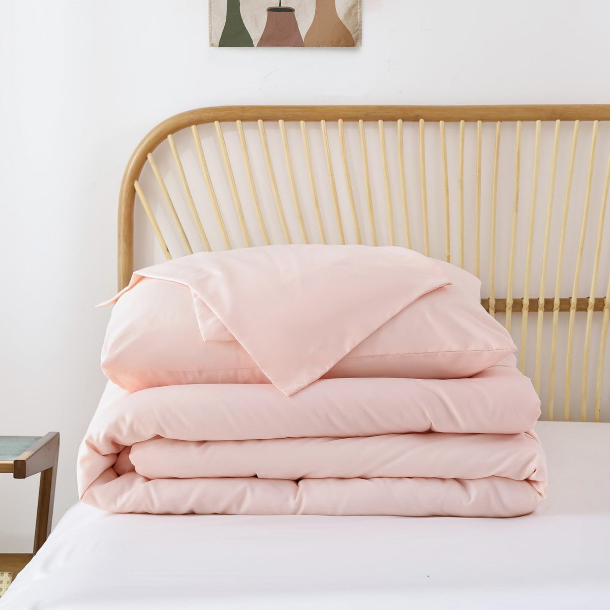 Unpacked ROSGONIA twin comforter set packaging and contents.