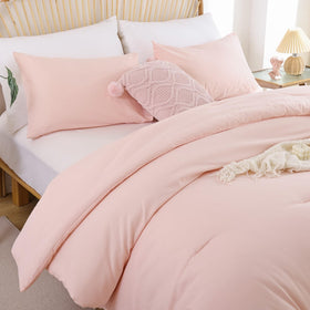 Soft polyester fabric close-up reveals a gentle hand feel.