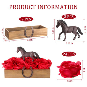 Roshtia simulated horses add whimsical Derby party accents.