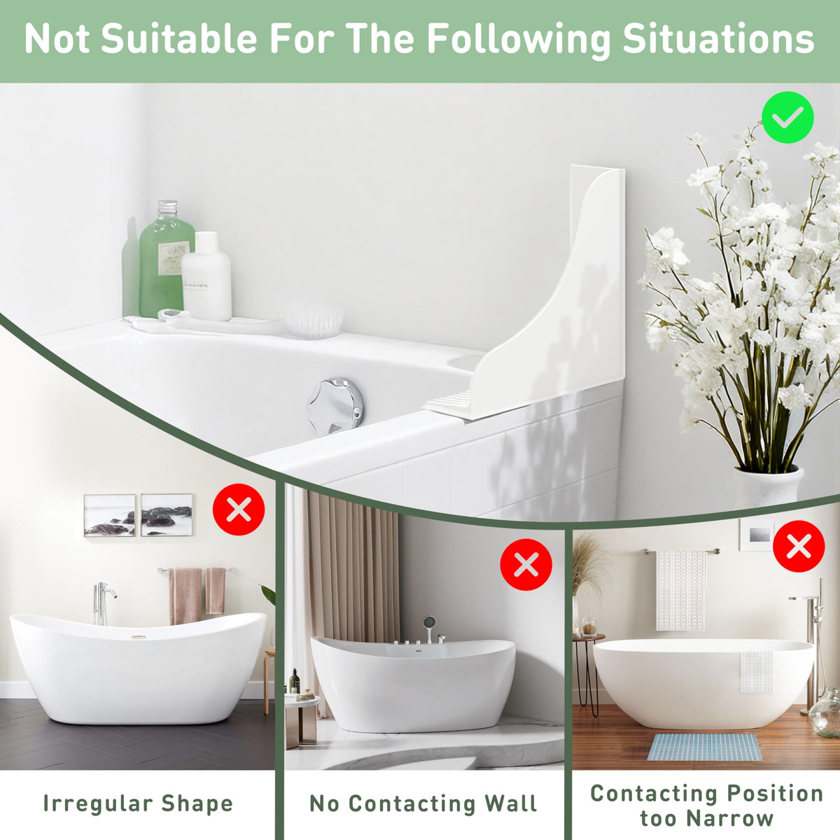 Roslim reusable splash guard ideal for renters and temporary bathrooms.