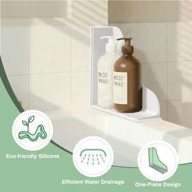Roslim silicone guard is durable and flexible, reducing snag during showers.