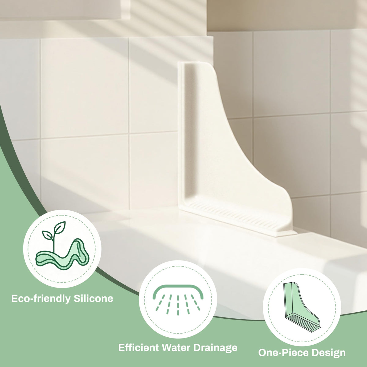 Roslim soft silicone corner seal bends to fit tight corners