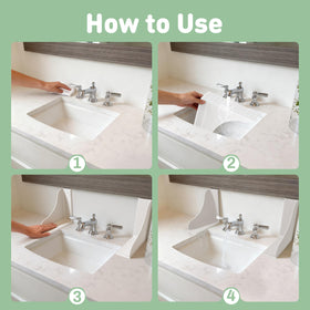 Roslim splash guard offers residue-free removal without wall damage after use.