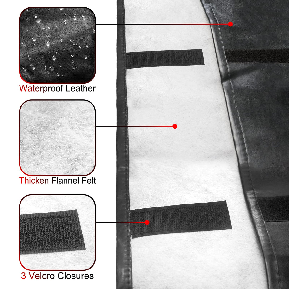 ROSROSE water-resistant vinyl shields leaves from spills and dust