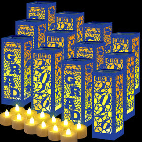 Rossesay class of 2026 blue lantern centerpiece for festive graduation tables