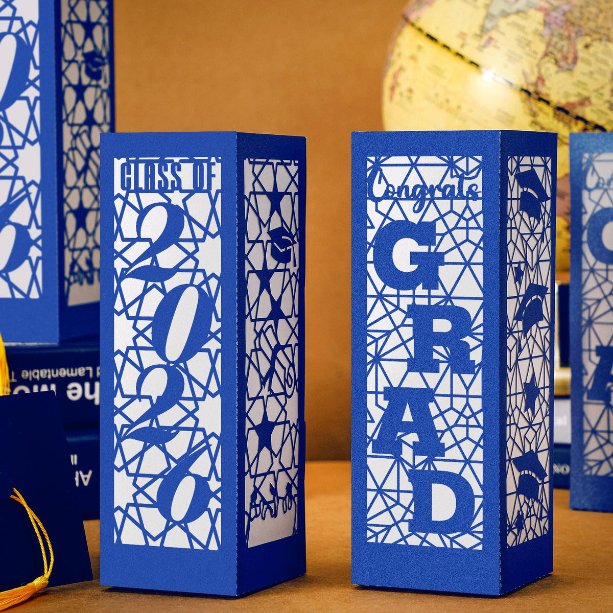 Rossesay blue graduation party decor collection for celebrations