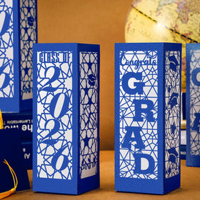 Rossesay blue graduation party decor collection for celebrations