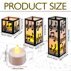 Rossesay music note lantern box 16cm size adds subtle ambiance to events.