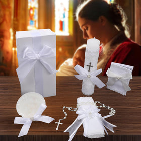 Rotel baptism gift box neatly stores keepsakes after the ceremony.