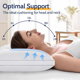 ROUMEA queen pillow set 2 gusseted dual stitching preserves shape over time