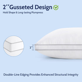 ROUMEA queen pillow set 2 oeko-tex-certified materials for safe sleep