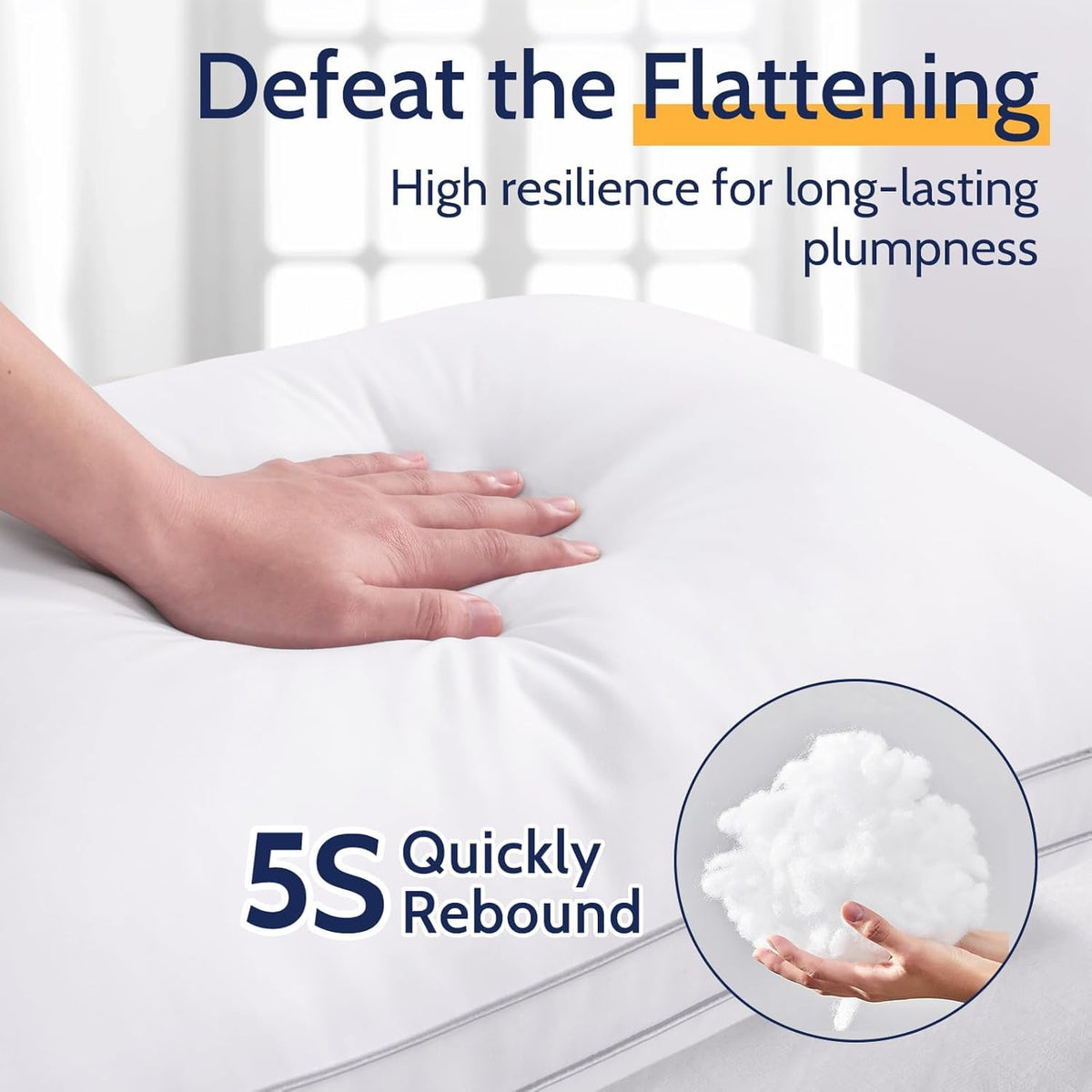ROUMEA queen set4 ergonomic-support pillow demonstrates neck and spine alignment benefits.