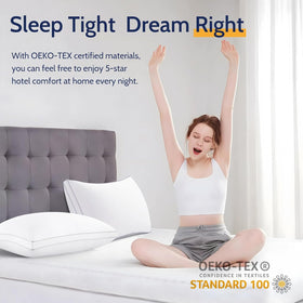 ROUMEA queen set4 hotel-quality pillow evokes premium comfort at home.
