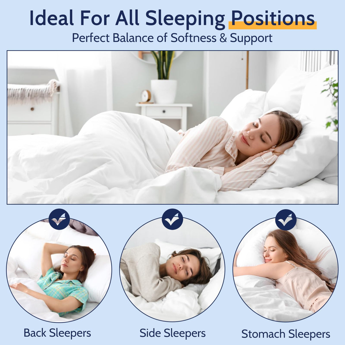ROUMEA Pillows standard 2-pack suitable for cold wash and low tumble dry