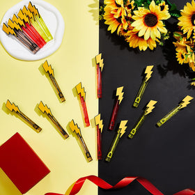 RoundFunny grey lightning bolt mini bubble wand adds a modern touch to outdoor events.