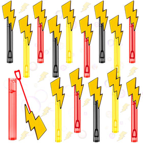 RoundFunny red lightning bolt mini bubble wand ideal as a party favor.