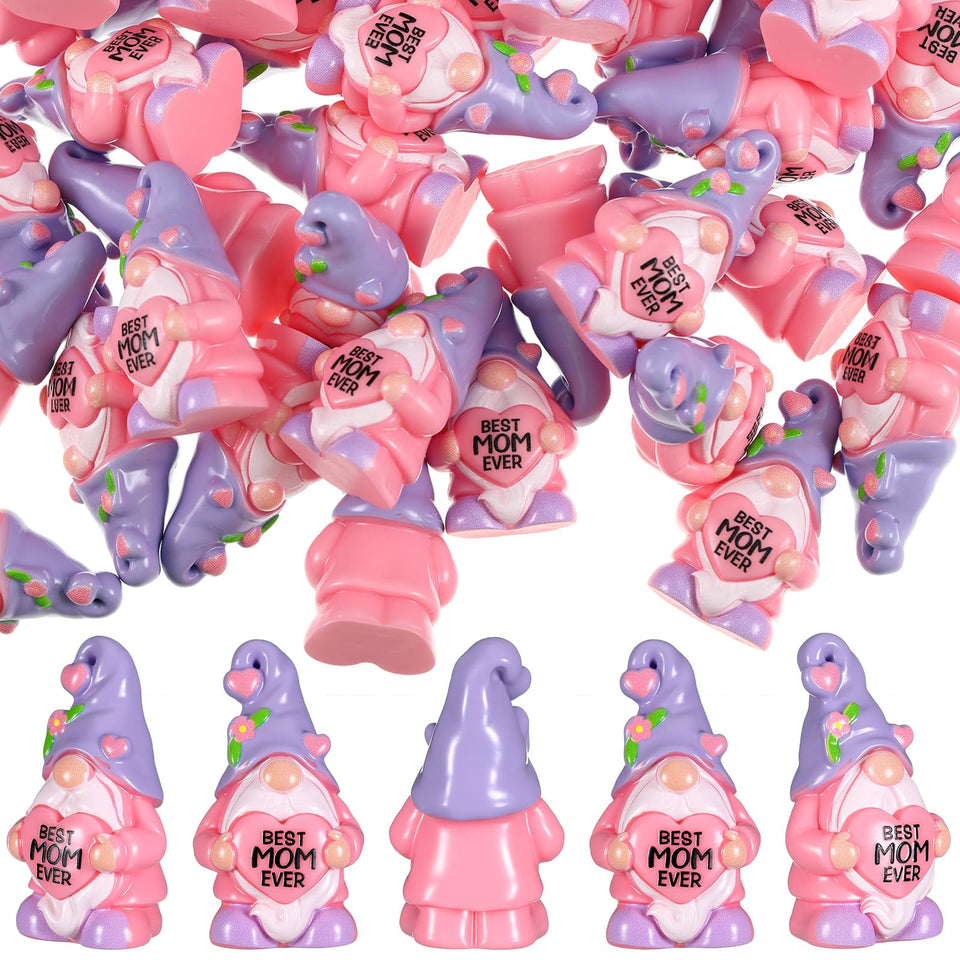 RoundFunny mothers day gnome figurines 50 pieces brighten tabletops and mantels