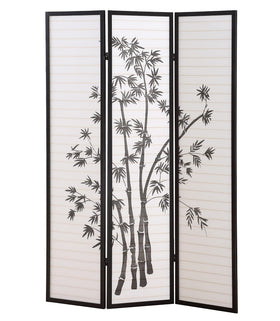 Roundhill shoji screen in black finish complements modern interiors.
