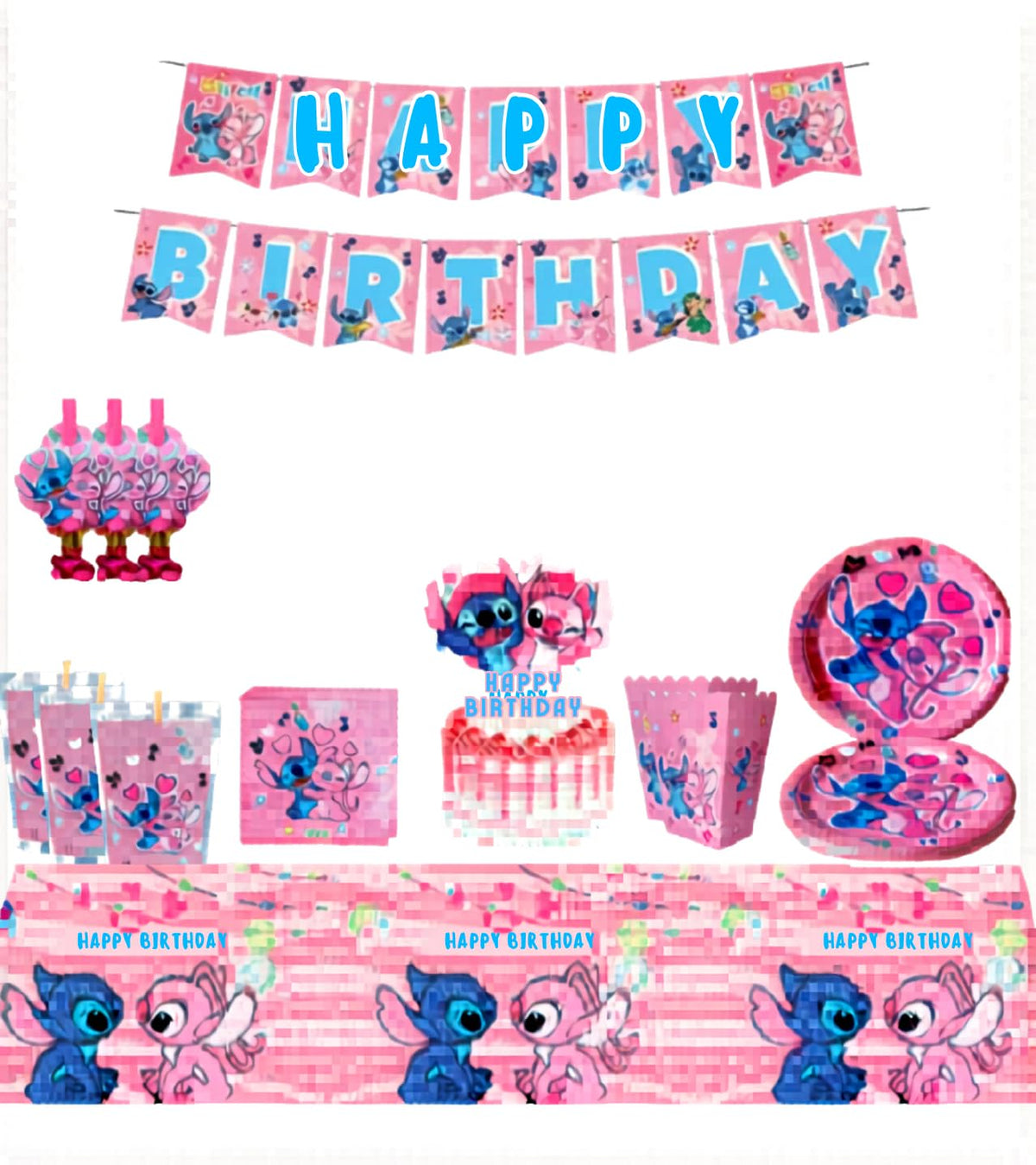 Rovercci Pink Stitch popcorn boxes for playful snack presentation