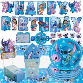 Rovercci Stitch plates provide sturdy, colorful tableware for a fun kids' party.