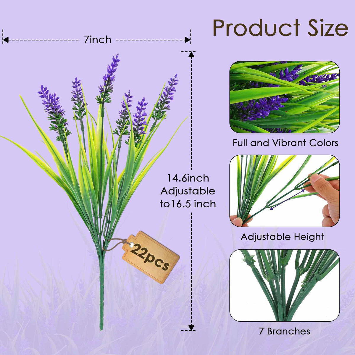 Rowfad lavender stems add color to window boxes without watering or pruning