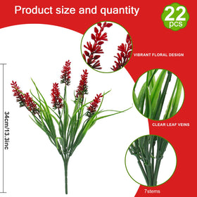 Rowfad red artificial flowers in a window box for curb appeal